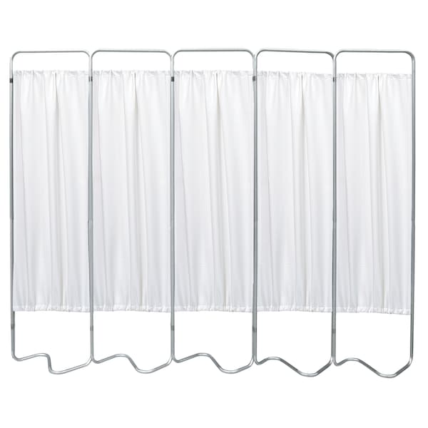 5 Section Beamatic Privacy Screen with Vinyl Panels, White